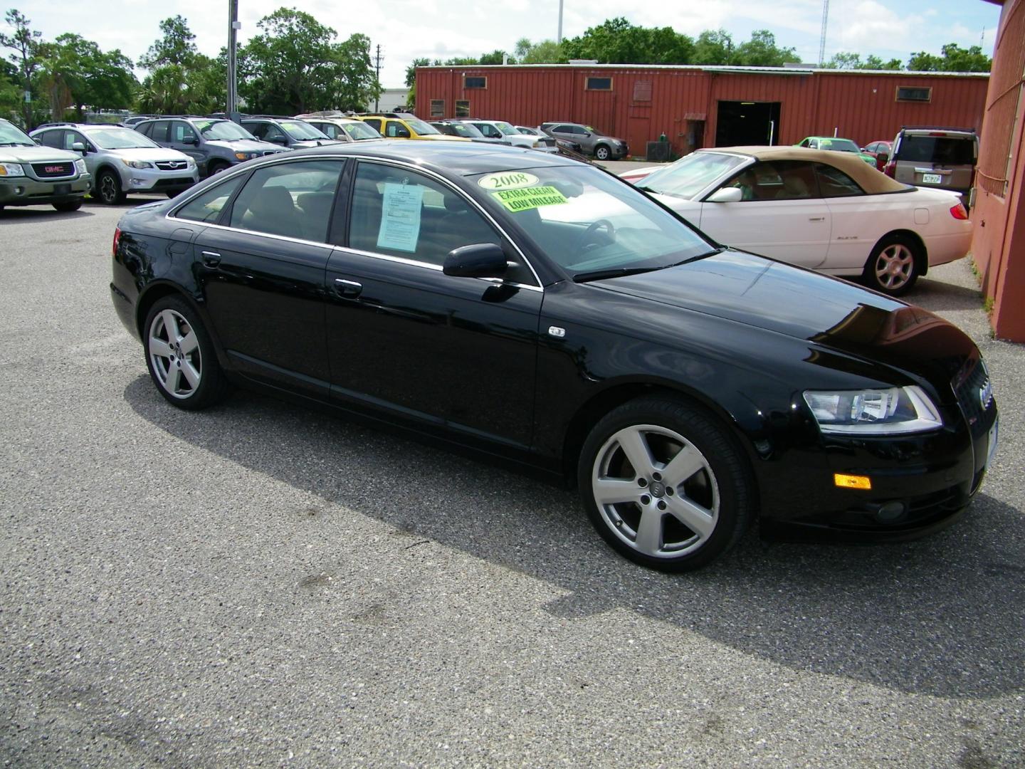 2008 Black /Saddle Audi A6 3.2 with Tiptronic (WAUDH74F18N) with an 3.1L V6 DOHC 24V engine, 6-Speed Automatic Overdrive transmission, located at 4000 Bee Ridge Road, Sarasota, FL, 34233, (941) 926-0300, 27.298664, -82.489151 - Photo#7